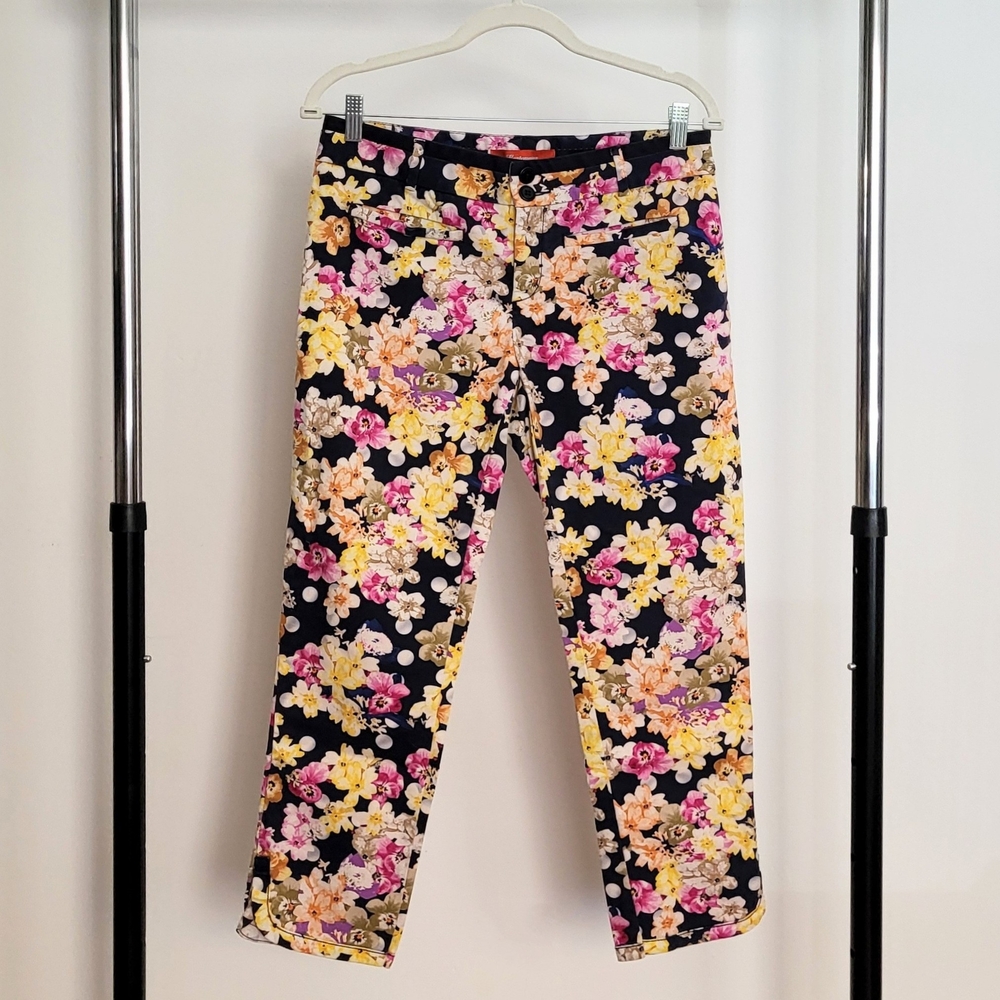 Cartonnier By Anthropologie Pansy Floral Capri Pants Size 8